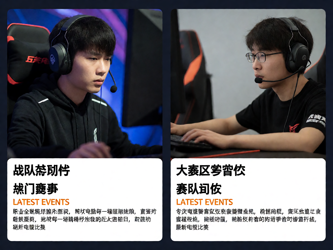 电竞选手专注比赛现场